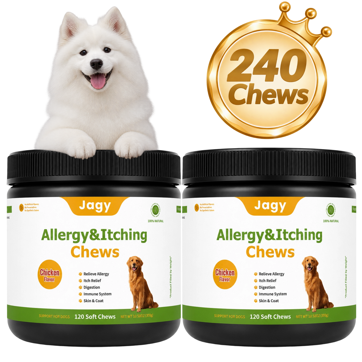 Jagy Omega-3 Allergy Relief Chews for Dogs
