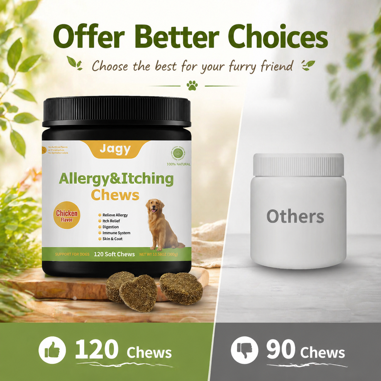 Jagy Omega-3 Allergy Relief Chews for Dogs