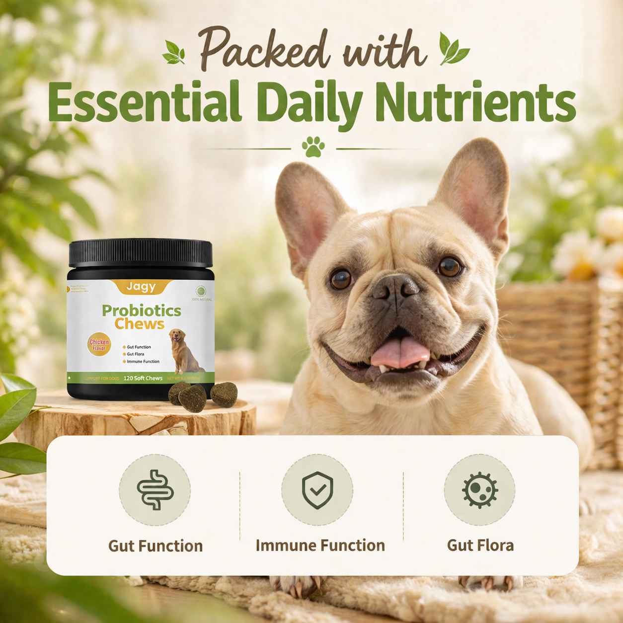 Jagy Natural Probiotic Chews for Dogs