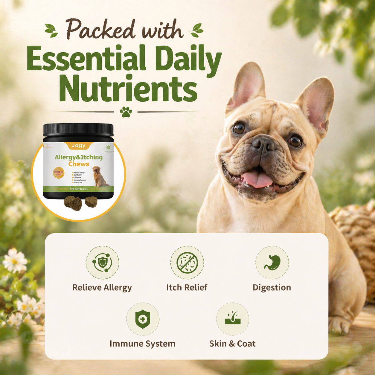 Jagy Omega-3 Allergy Relief Chews for Dogs