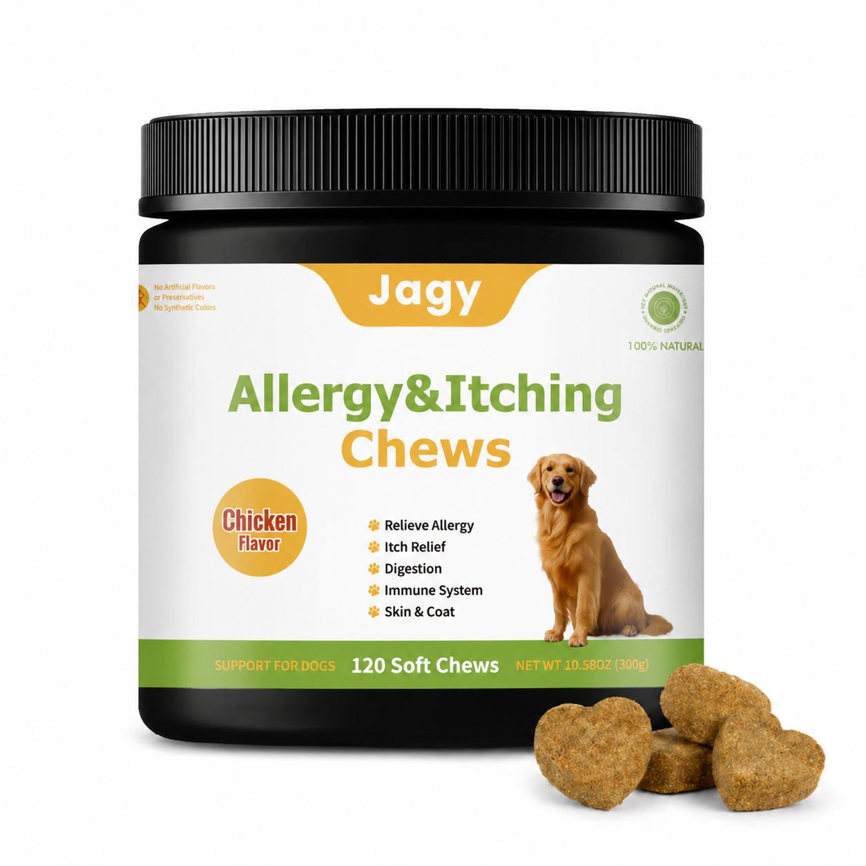 Buy 1 Get 1 Free|Jagy Omega-3 Allergy Relief Chews for Dogs