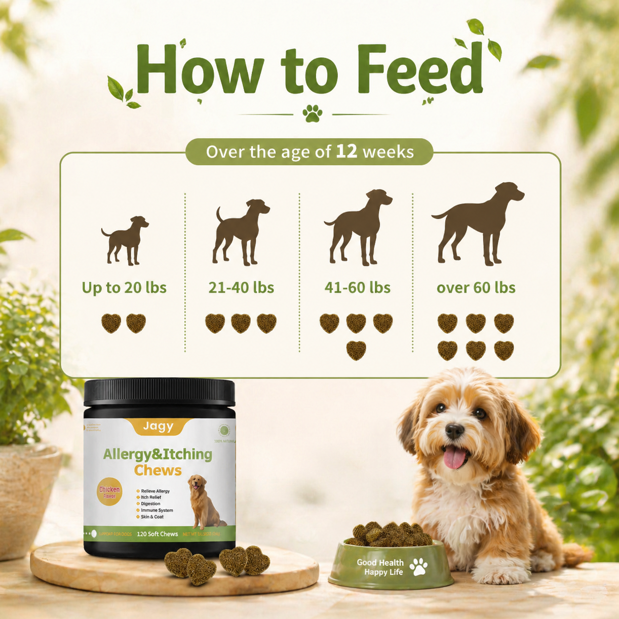 Jagy Omega-3 Allergy Relief Chews for Dogs